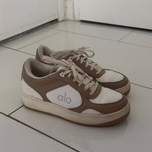 Alo Recovery Brown and White Sneakers